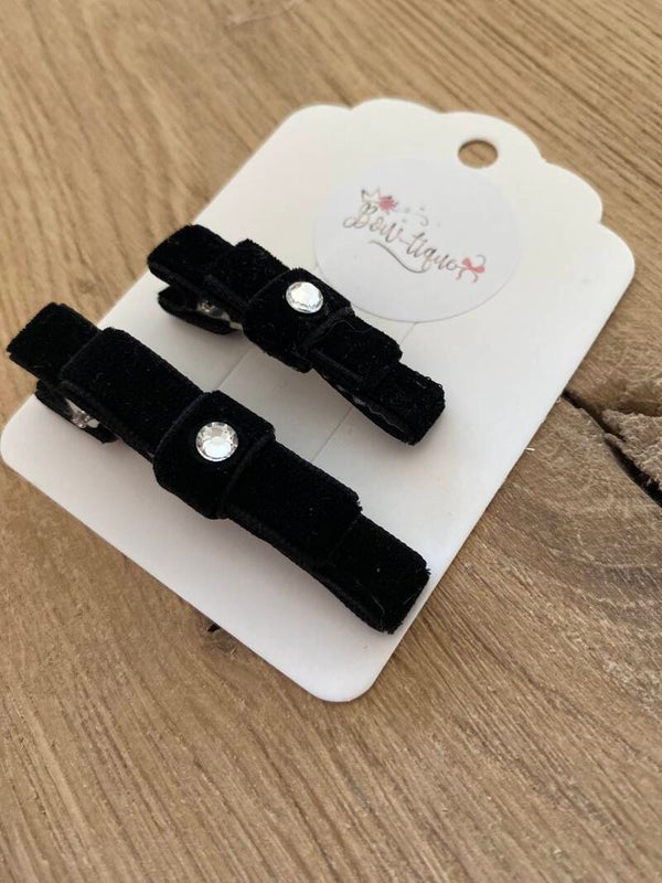 Velvet alligatorspeldje Naëlle zwart