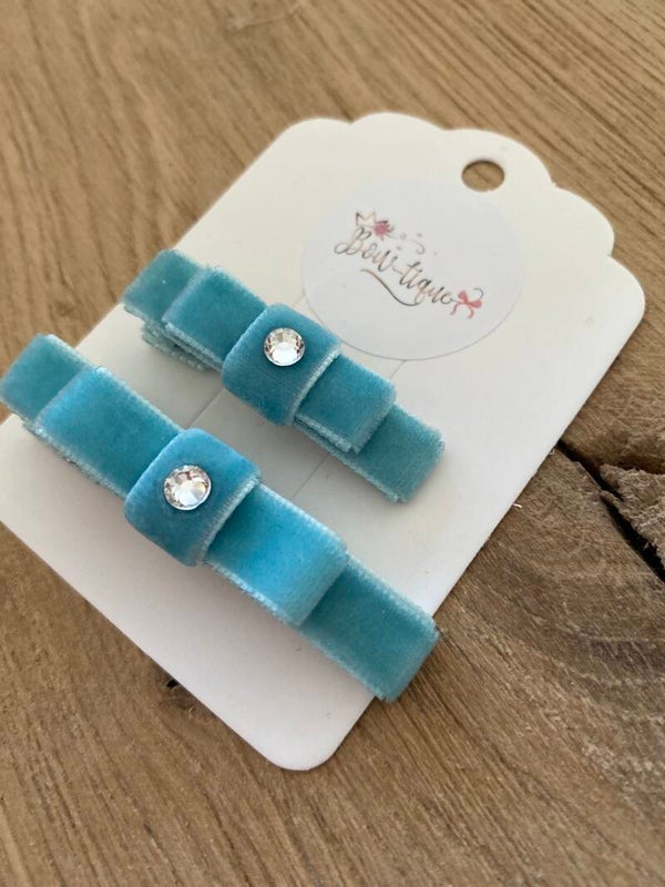 Velvet alligatorspeldje Naëlle sky Blue