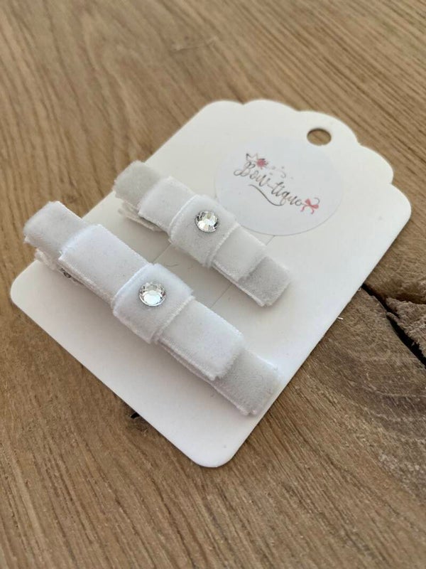 Velvet alligatorspeldje Naëlle wit