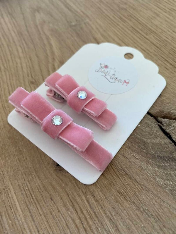 Velvet alligatorspeldje Naëlle baby pink