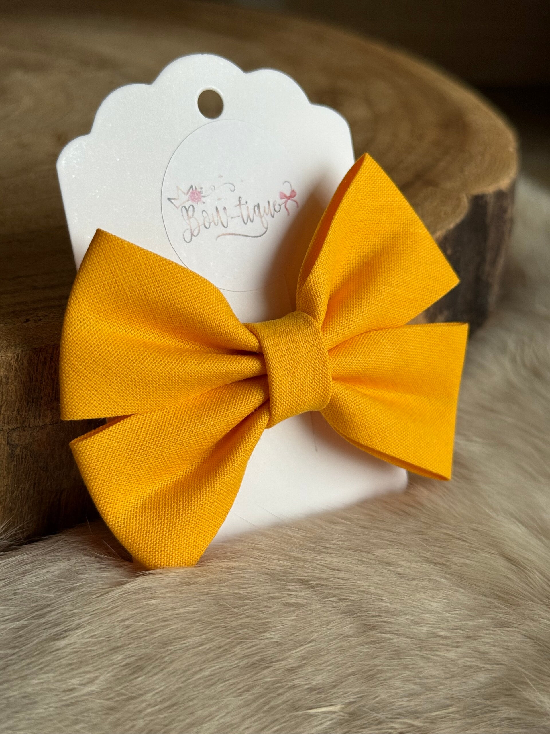 Katoenen Strik Mosterd