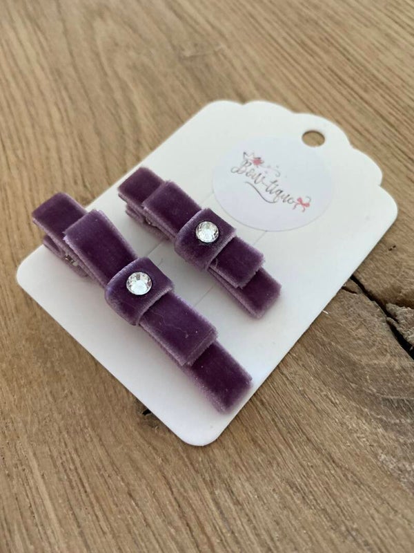 Velvet alligatorspeldje Naëlle Mauve