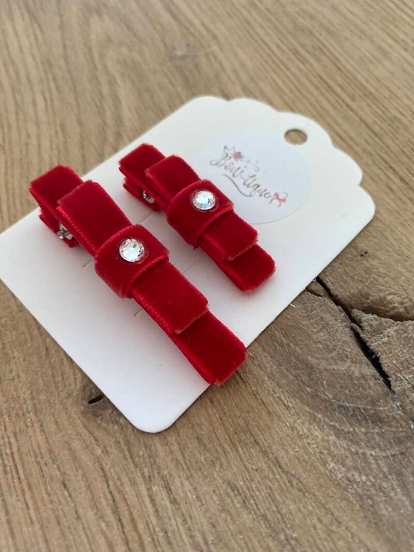 Velvet alligatorspeldje Naëlle Cardinal red