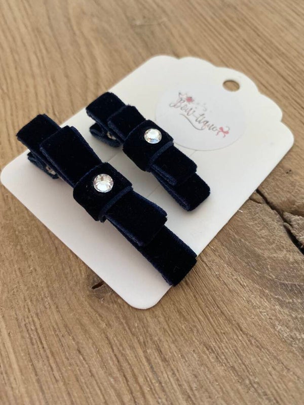 Velvet alligatorspeldje Naëlle dark Navy