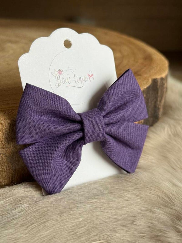 Katoenen Strik Aubergine