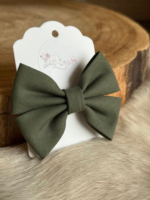 Katoenen Strik Olive Green