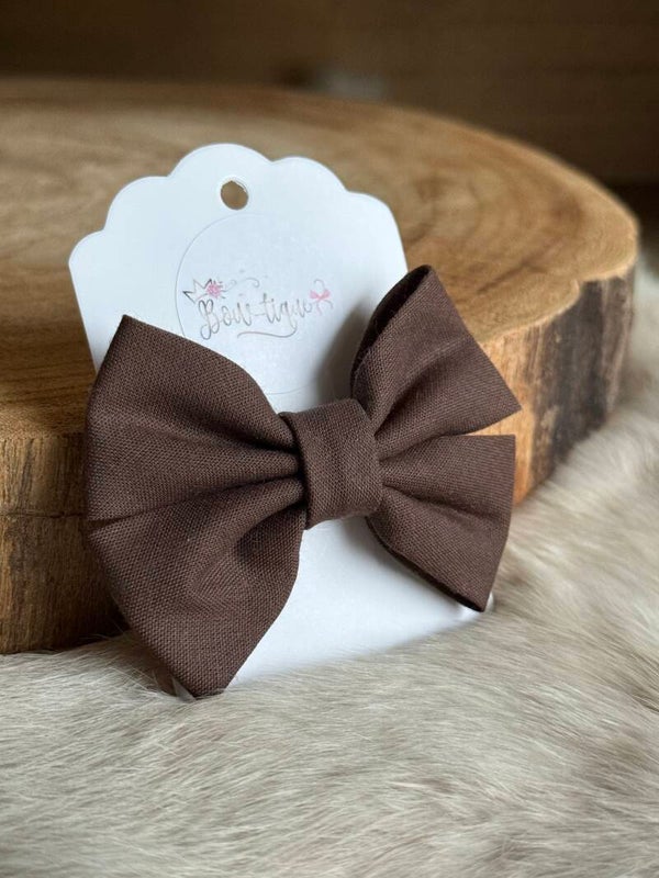 Katoenen Strik Dark Brown