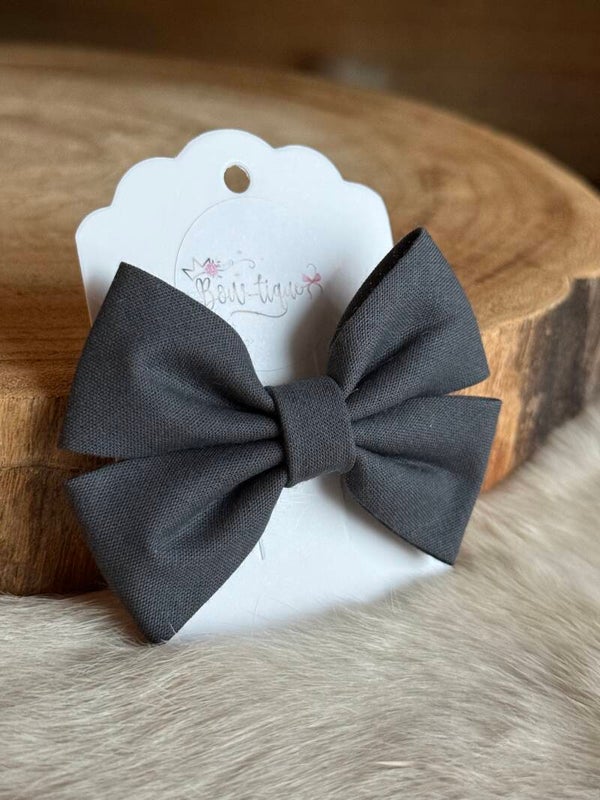 Katoenen Strik Steel Grey