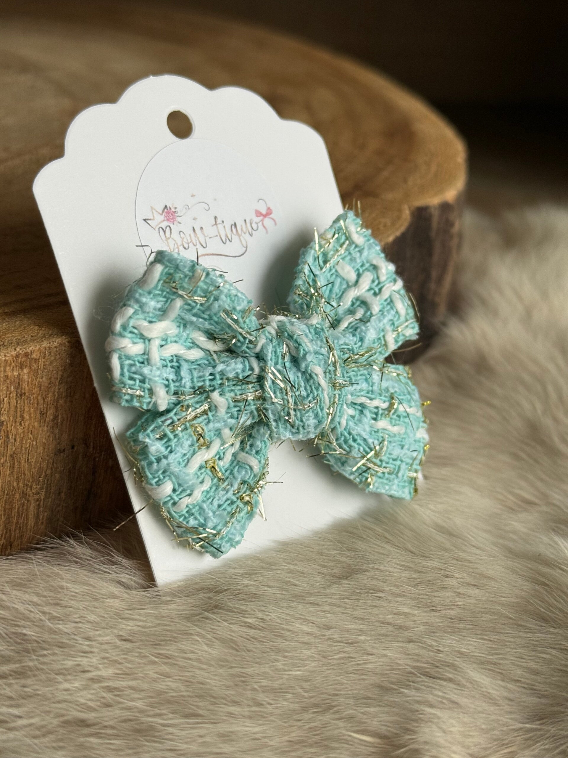 Tweed strik Inaya Mint