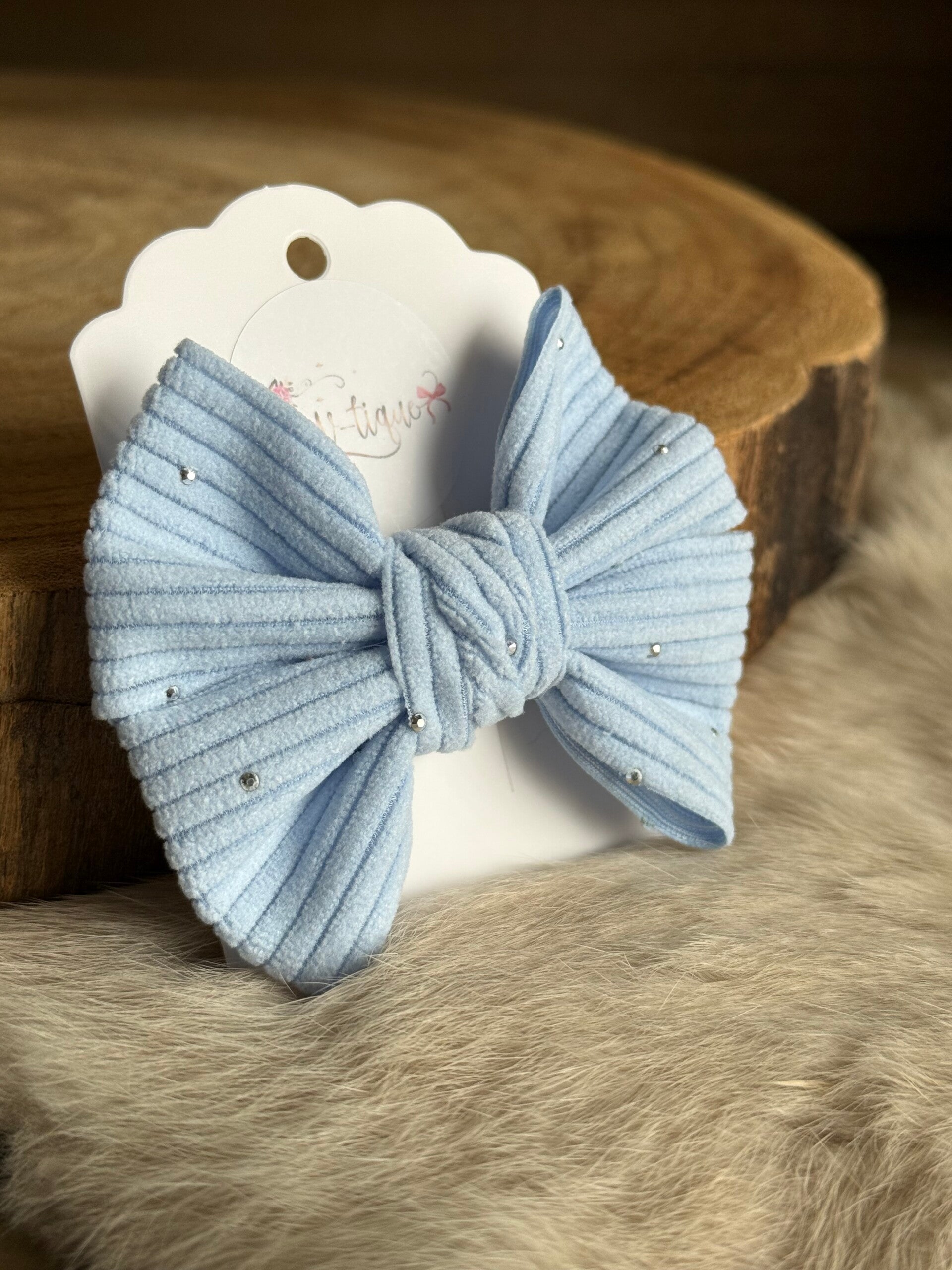 Strik gestreept studs Helena Lichtblauw