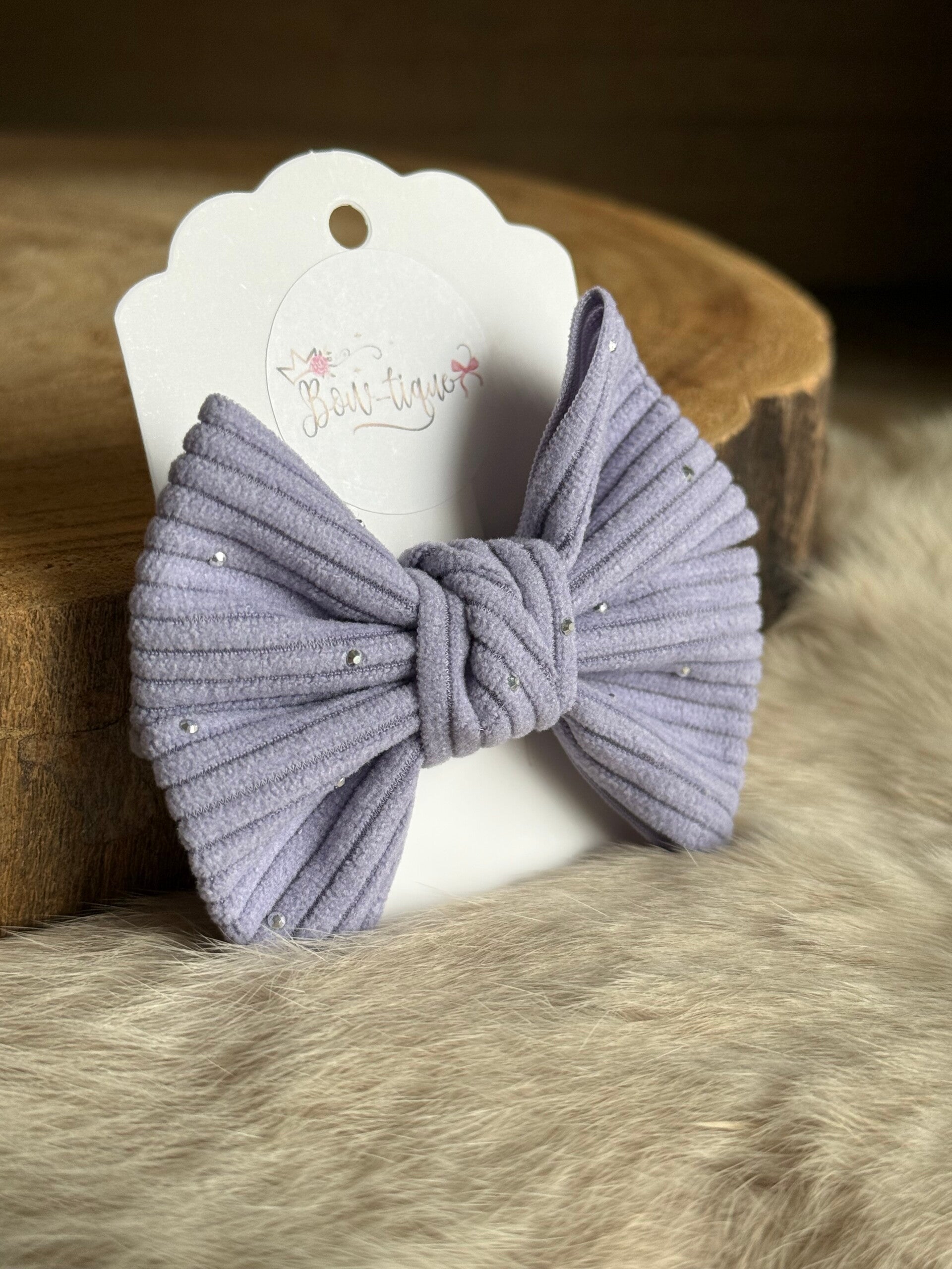 Strik gestreept studs Helena Light Mauve