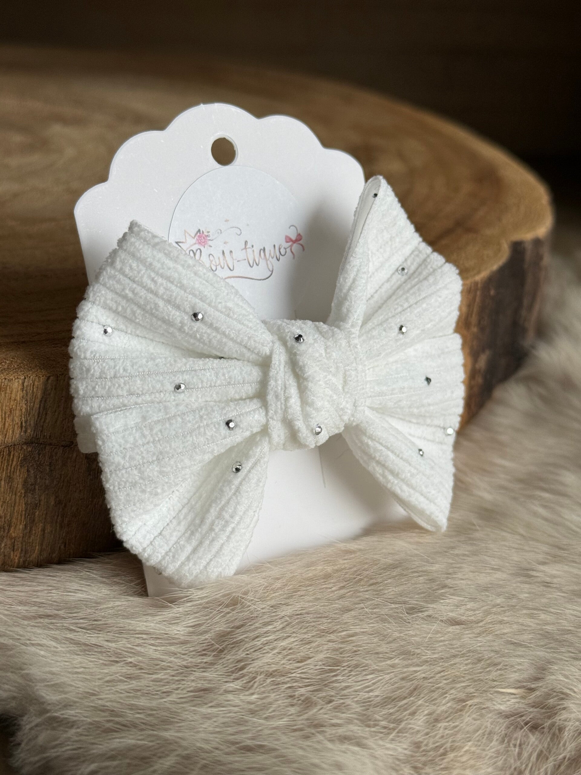 Strik gestreept studs Helena Wit