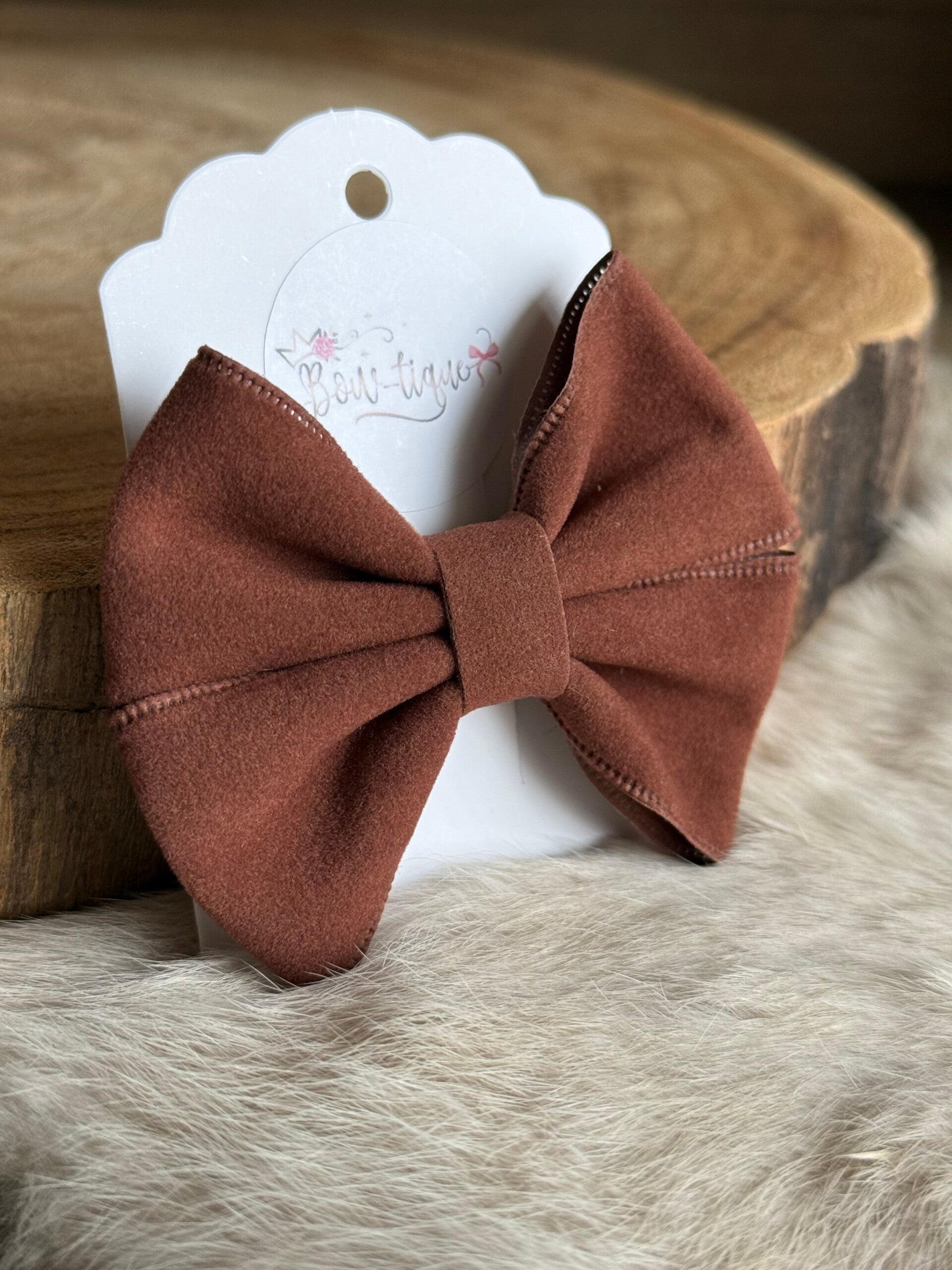 Suède strik Dark brown