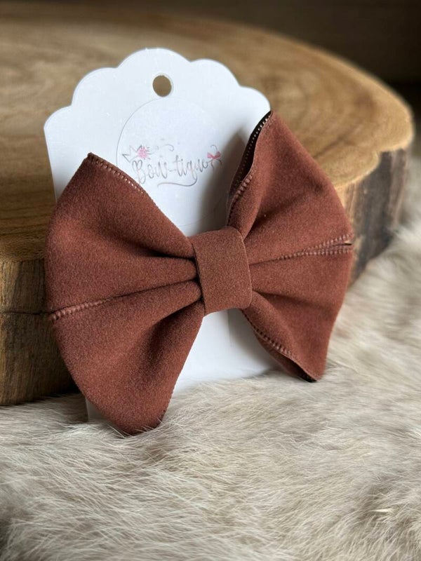 Suède strik Dark brown