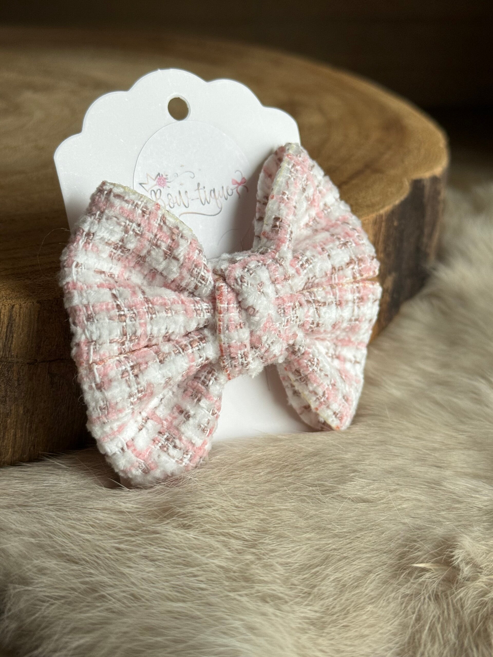 Tweed strik Malou Roze