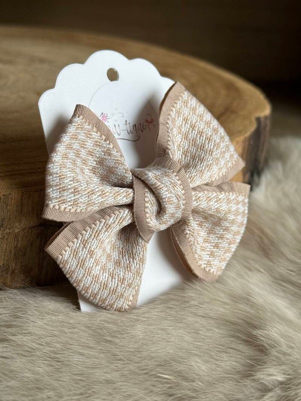 Pied de poule strik boordje Sandstone