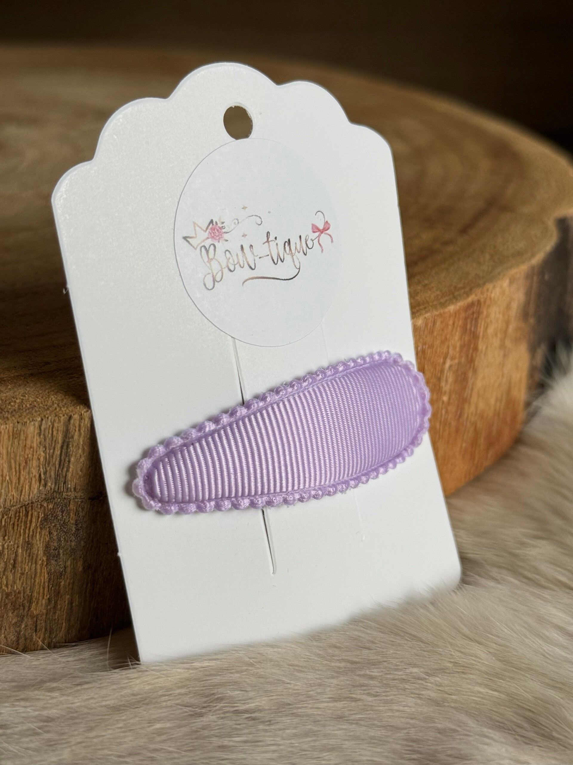 Klikklakspeldje Grosgrain Lila