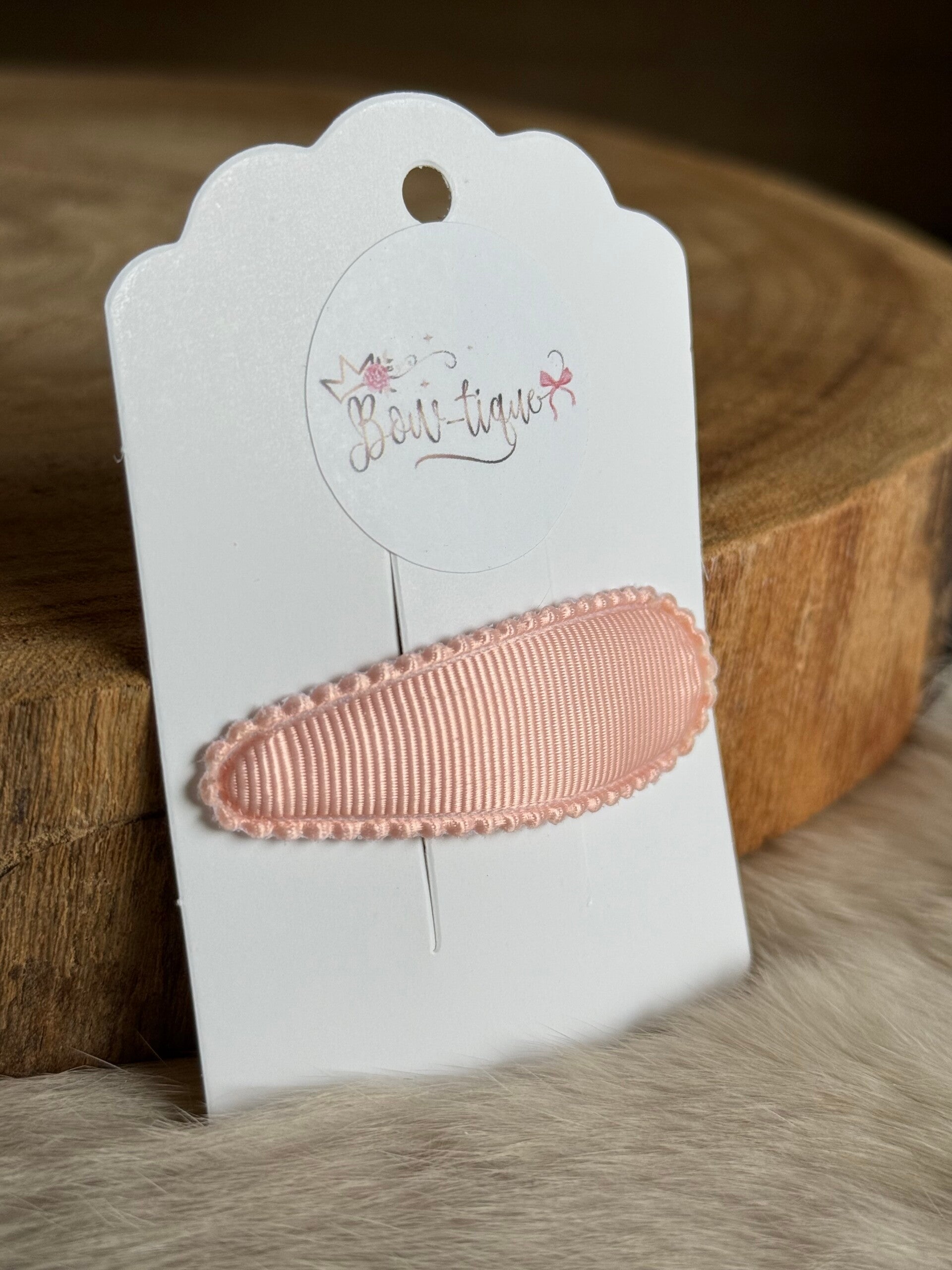 Klikklakspeldje Grosgrain Zalm