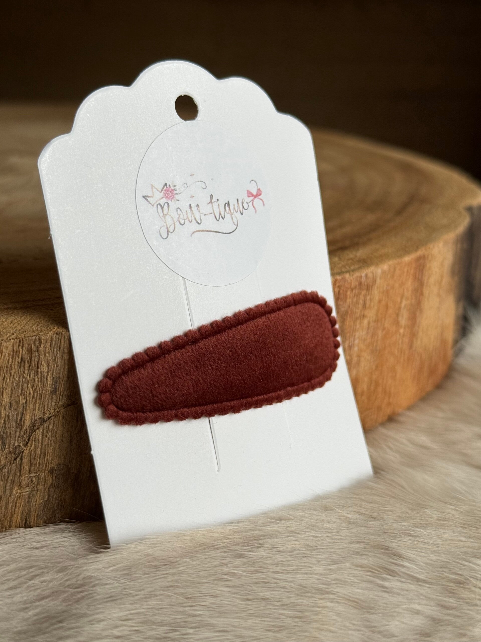 Klikklakspeldje Velvet effen Roest