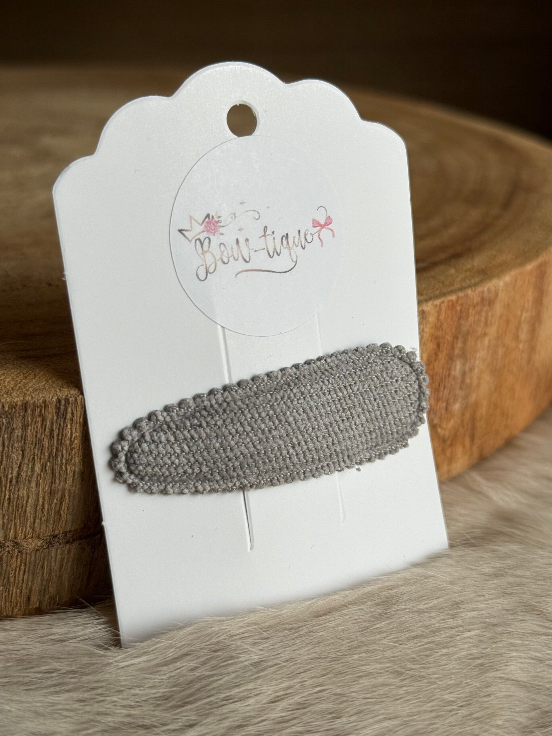 Klikklakspeldje geribbeld Pewter