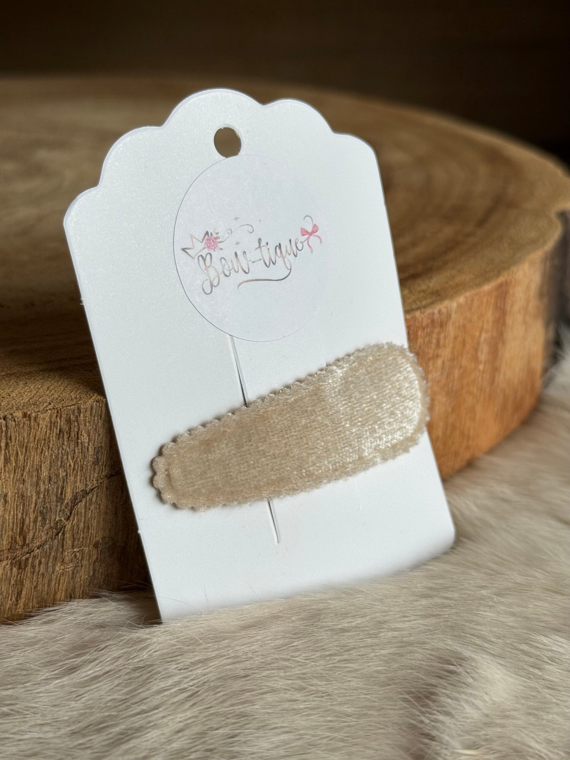 Klikklakspeldje velvet geribbeld Zand