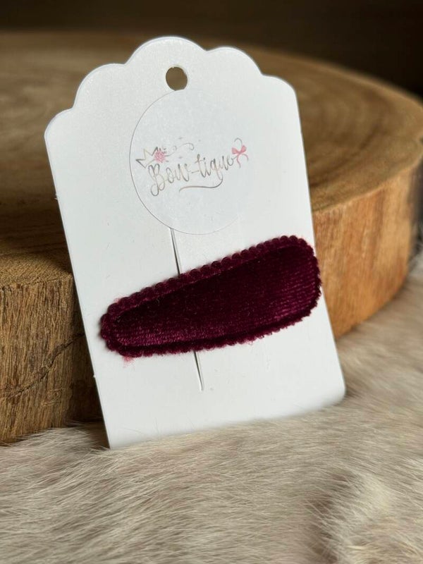 Klikklakspeldje velvet geribbeld Wine