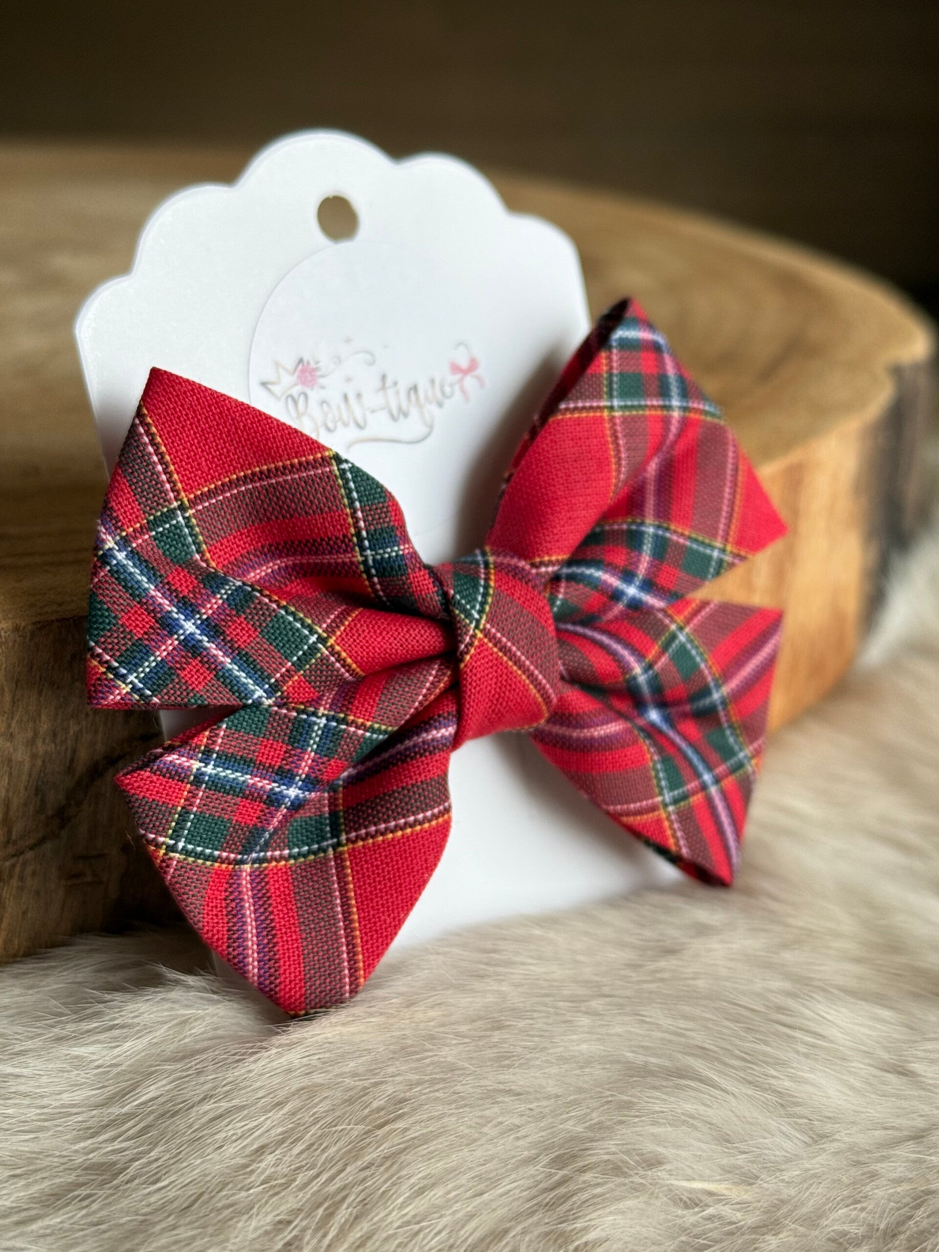 Katoenen Strik Geruit Rood