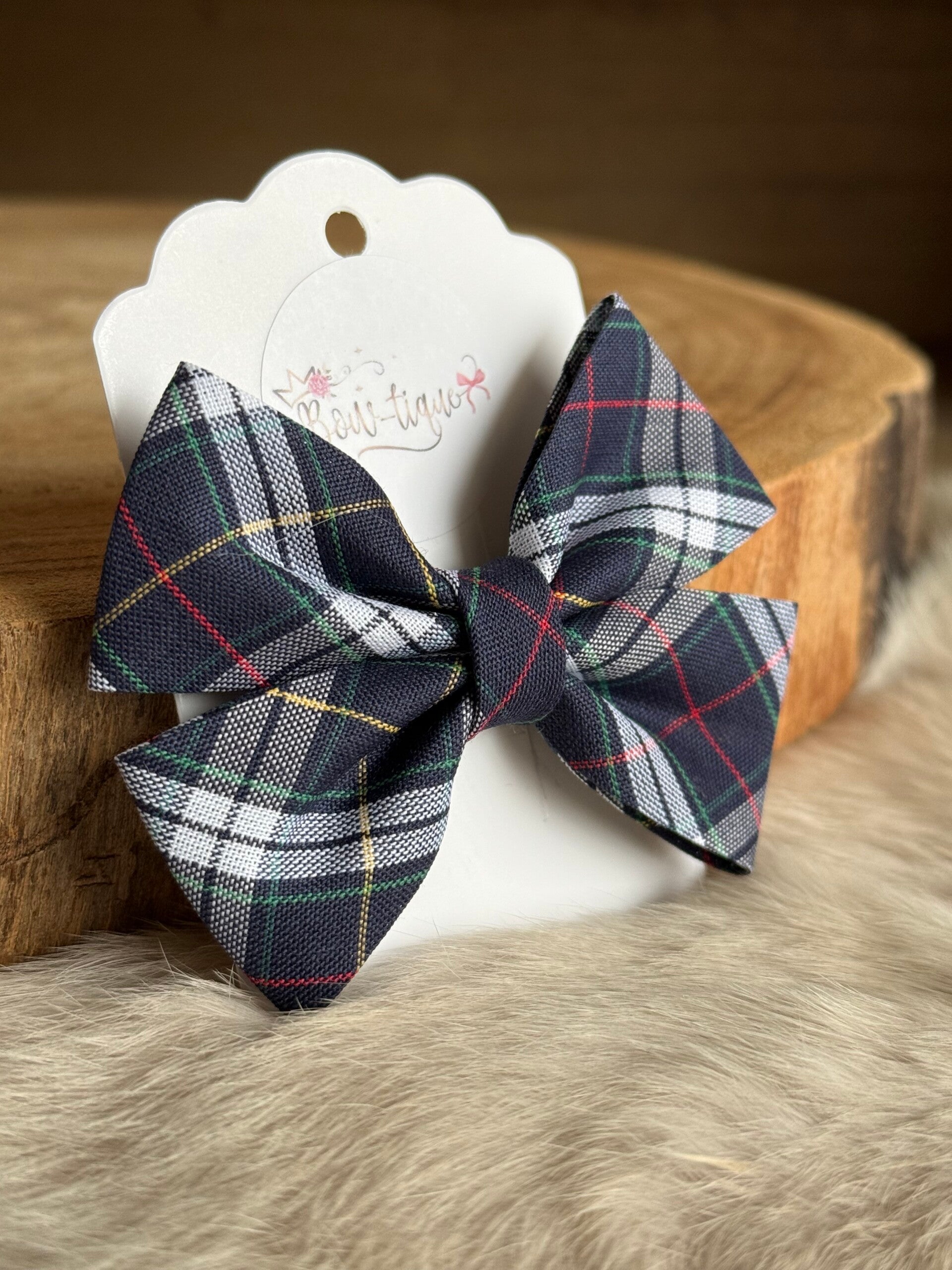 Katoenen Strik Geruit Blauw