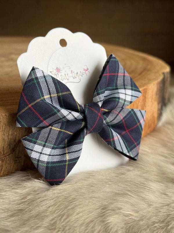 Katoenen Strik Geruit Blauw