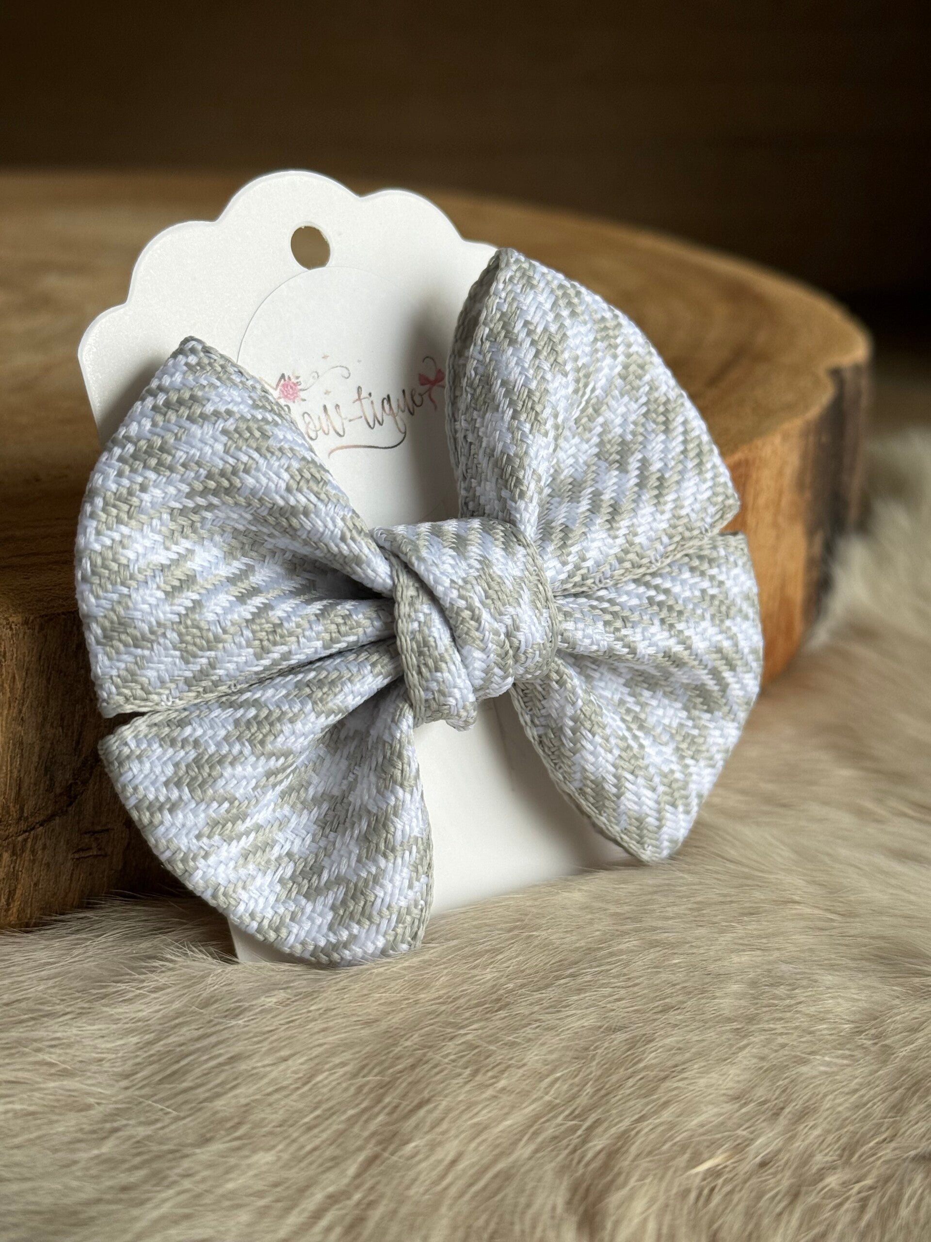 Pied de poule strik Grijs