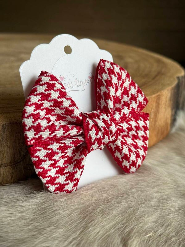 Pied de poule strik Rood