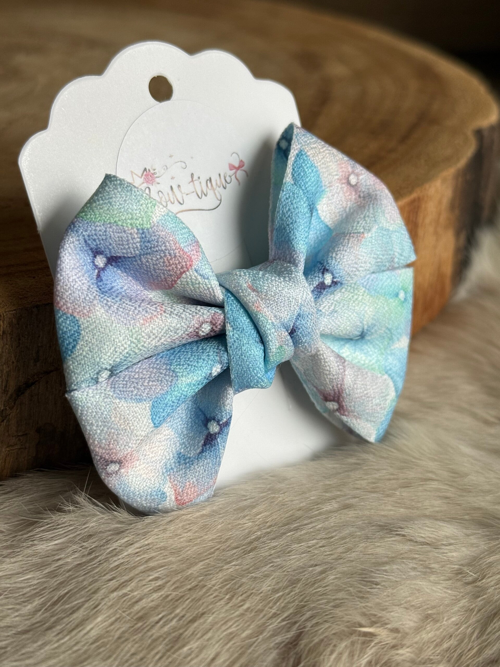 Gebloemde strik Lou Blauw