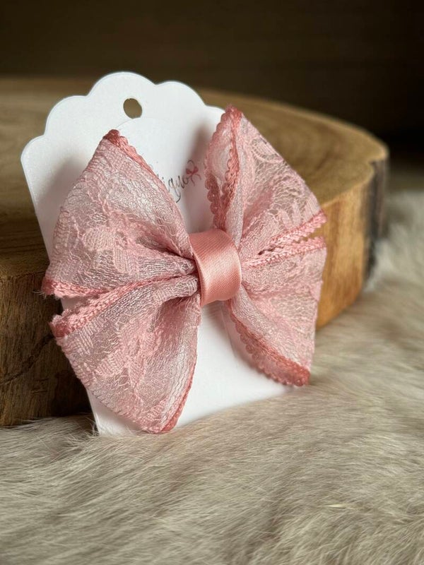 Kanten strik Celeste Oudroze