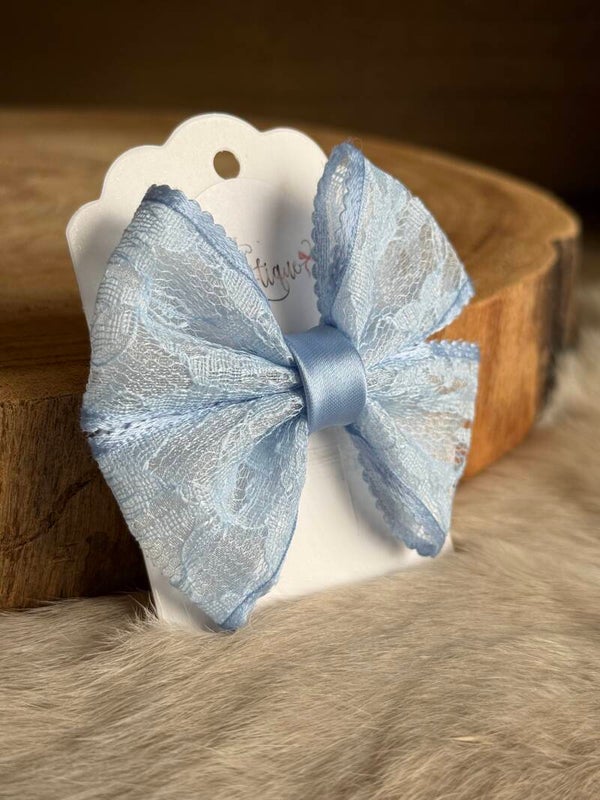 Kanten strik Celeste Lichtblauw