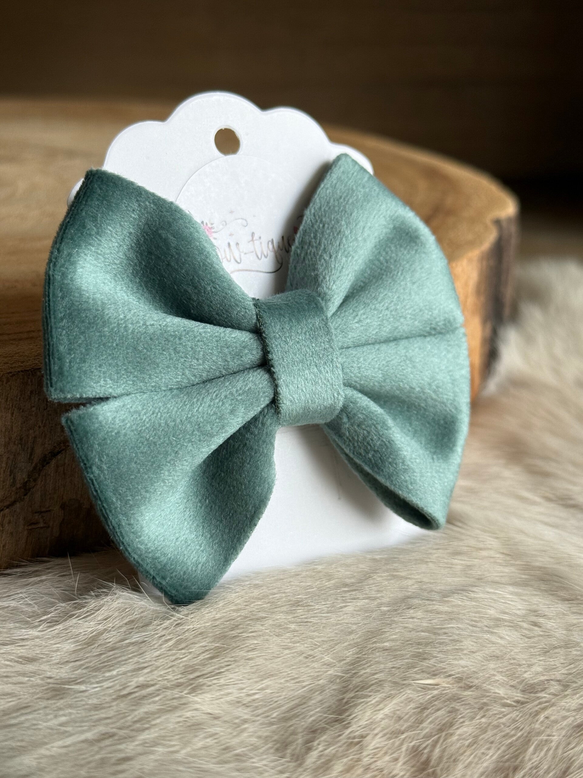 Fluwelen Strik Mat Mint