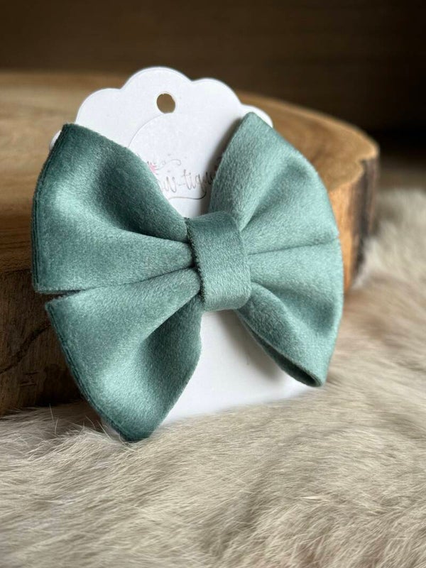 Fluwelen Strik Mat Mint