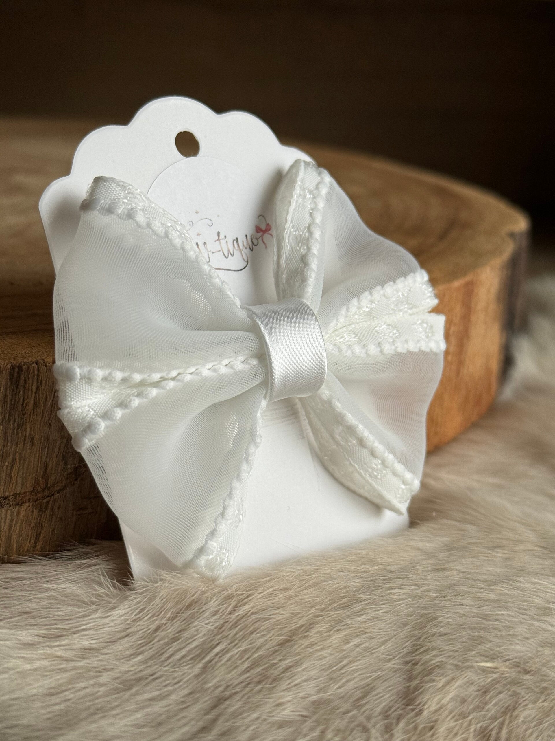 Organza strik Yara Wit