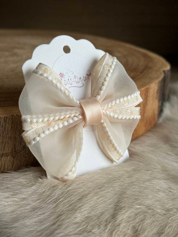 Organza strik Yara Champagne