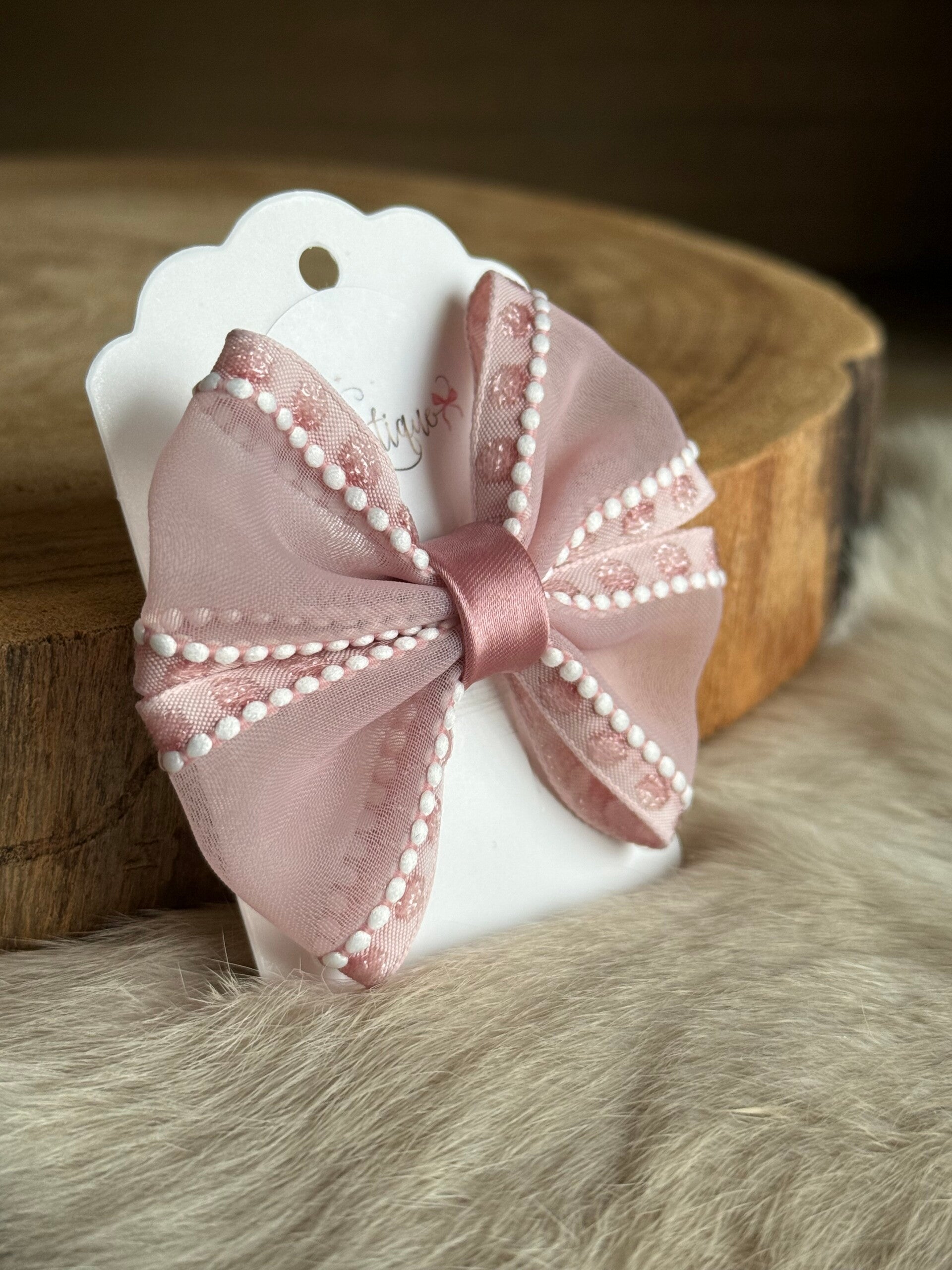 Organza strik Yara Dusky Pink