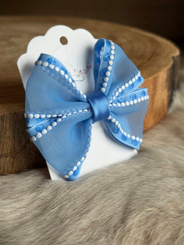 Organza strik Yara Powder Blue