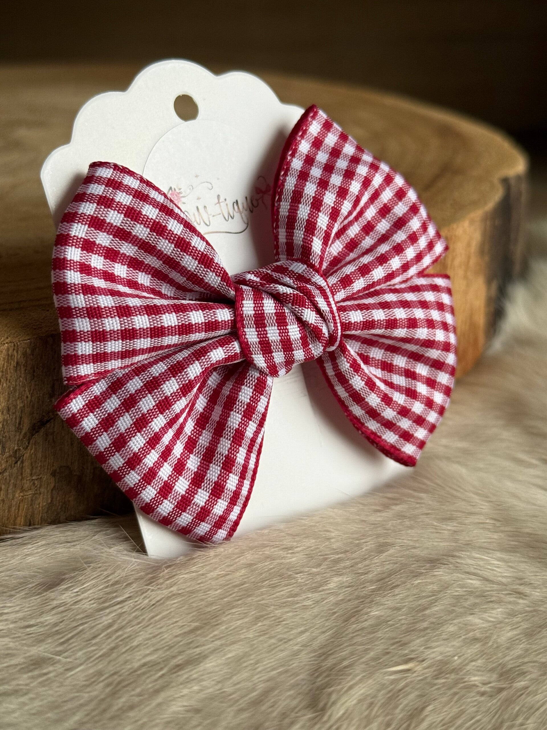 Vichy Strik Donker Rood