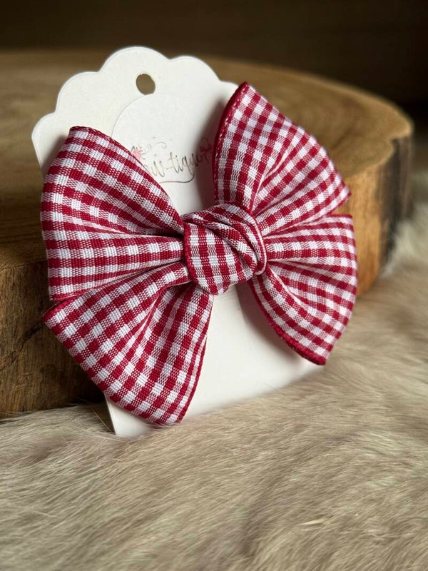 Vichy Strik Donker Rood