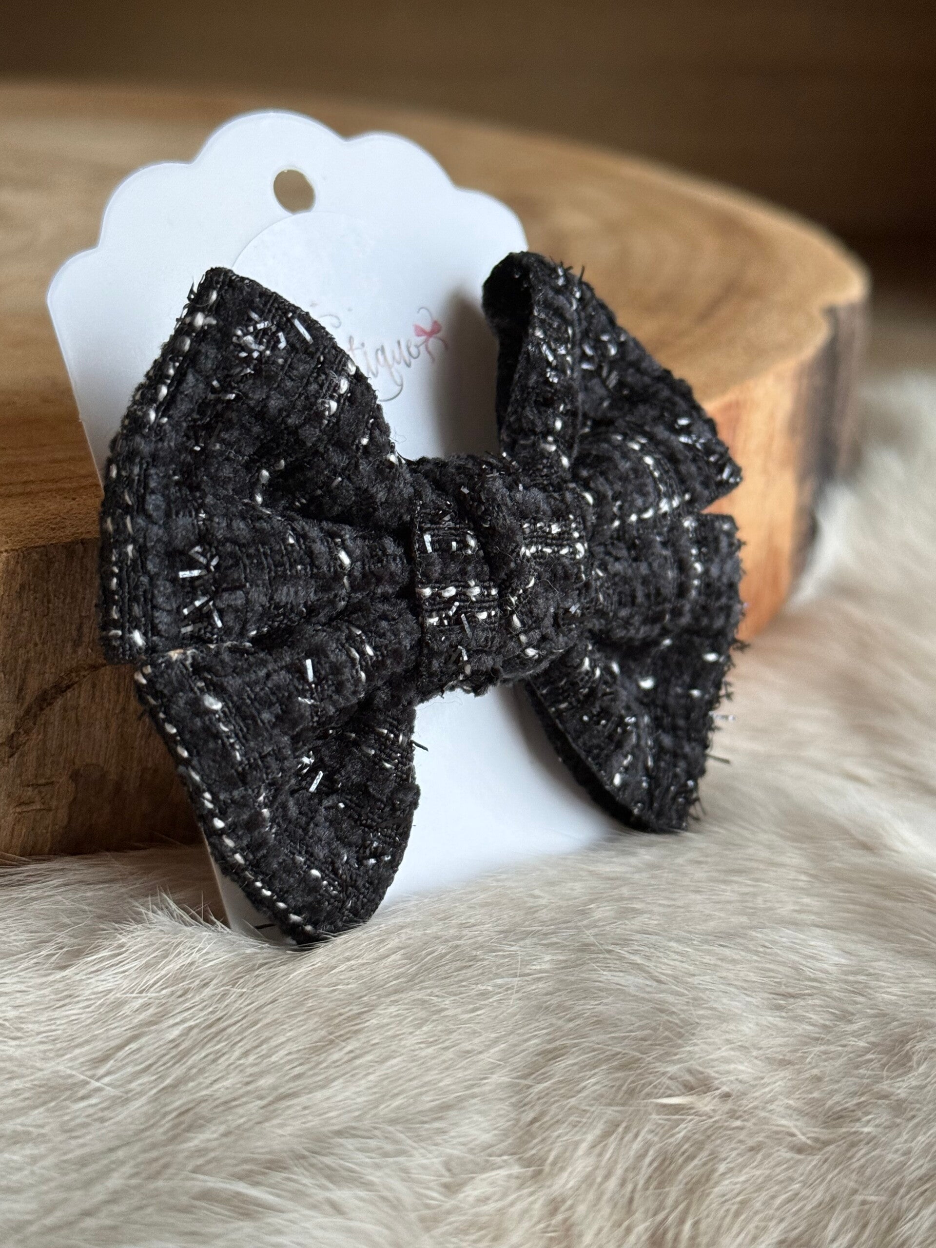 Tweed strik Malou Zwart