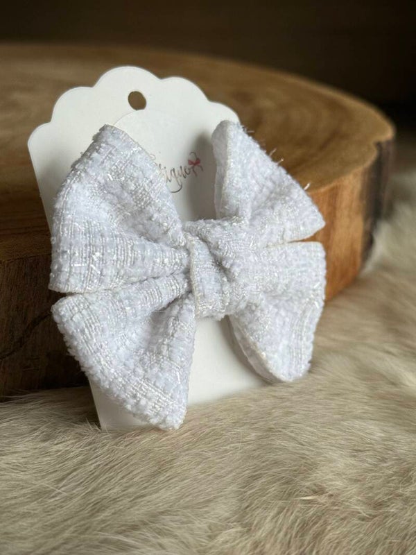 Tweed strik Malou Wit