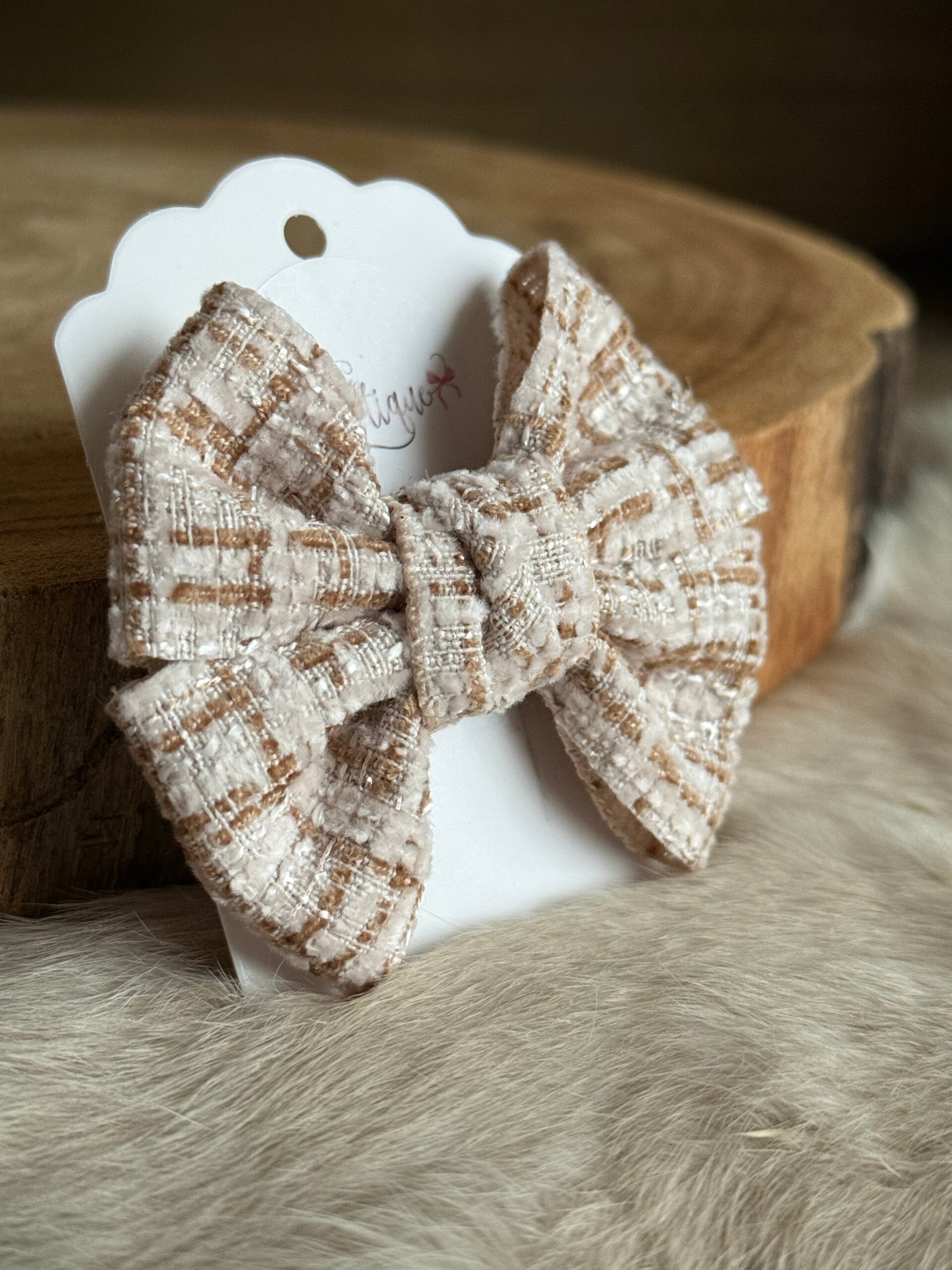 Tweed strik Malou Naturel