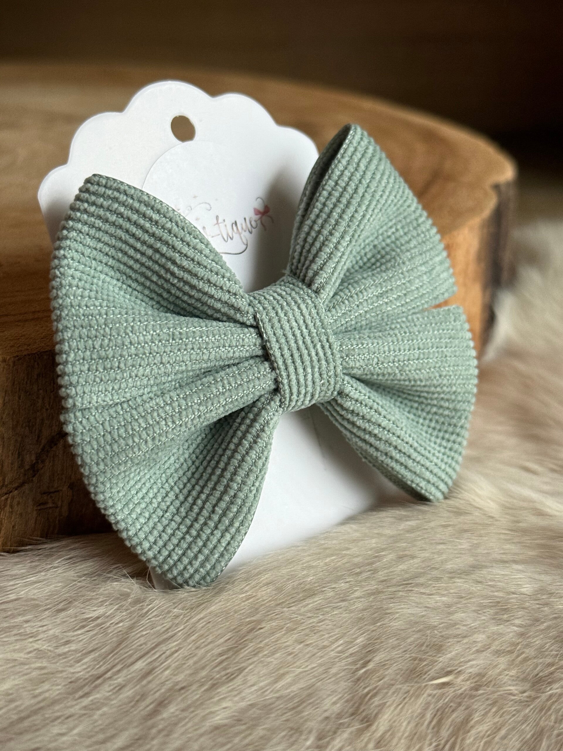 Geribbelde strik Mint