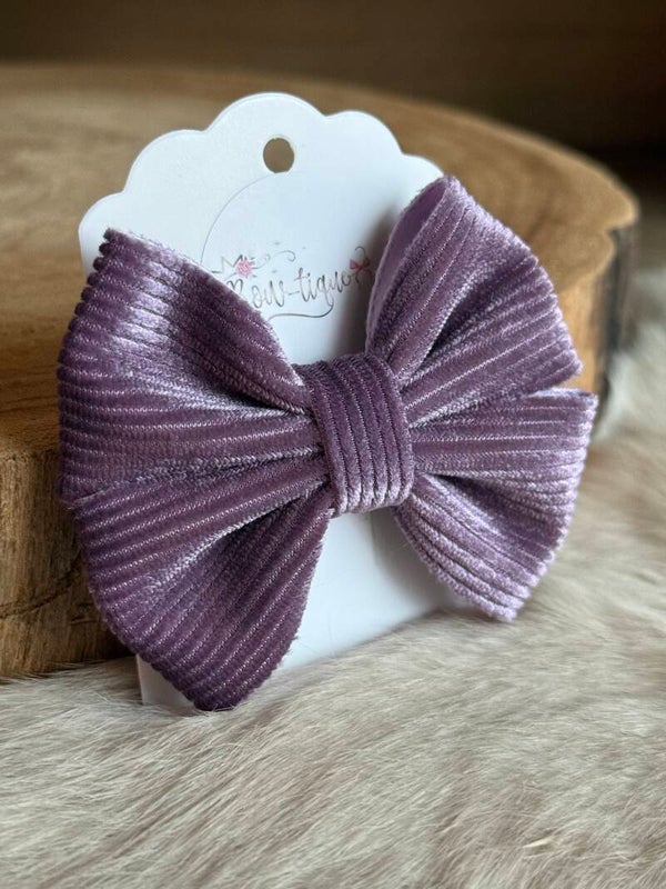 Fluwelen Strik Geribbeld blinkend Paars