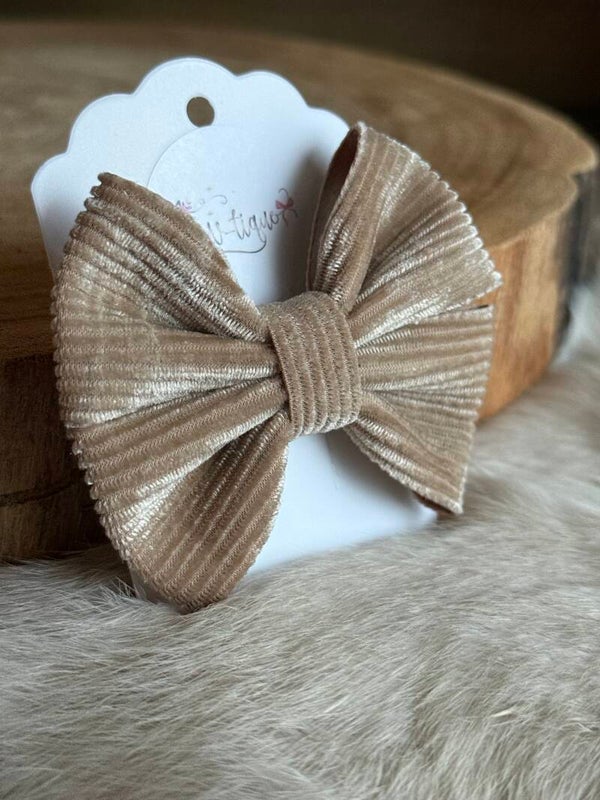 Fluwelen Strik Geribbeld blinkend Sandstone