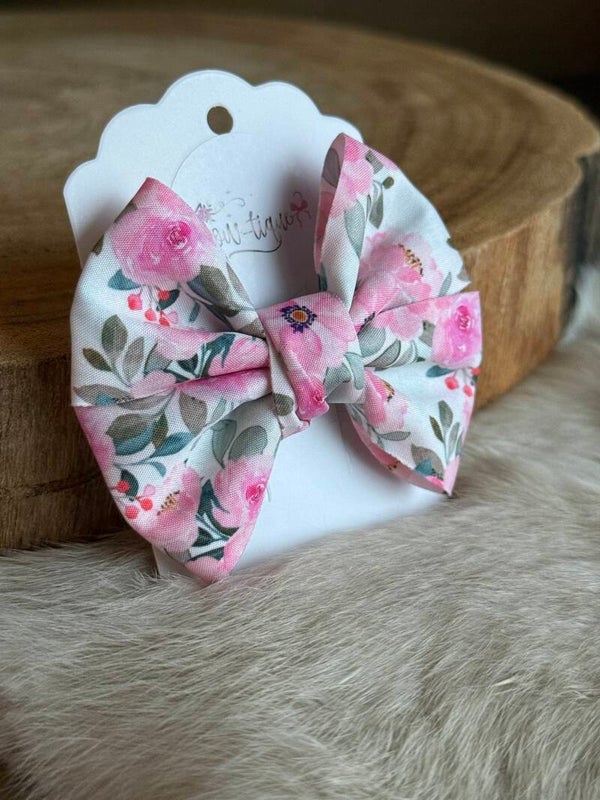 Gebloemde strik Nova Crème