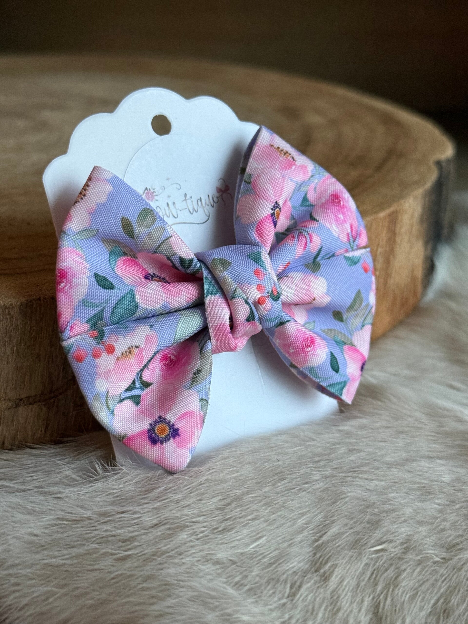 Gebloemde strik Nova Paars